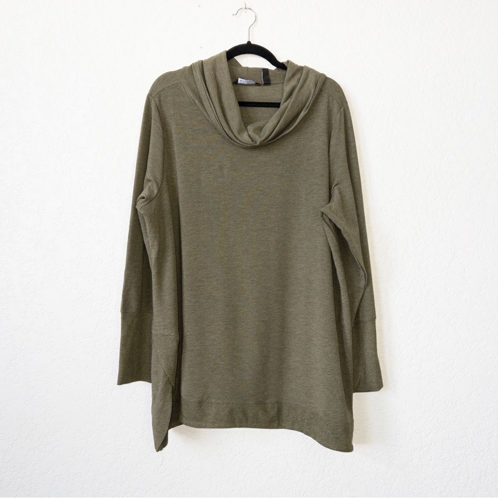 New H by Halston Olive Green Cowl Neckline Sweater Size 1X‎
